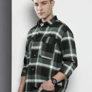 SZN Men's Mandarin Collar Casual Shirt